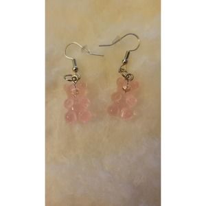 Pale Pink Gummy Bear Earrings